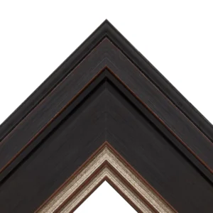 Dark Wood Silver Accent TV Frame