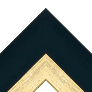 Modern Black and Gold Decorative TV Frame