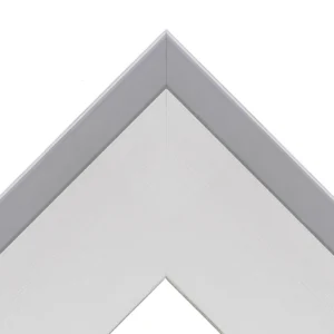 White and Silver Modern TV Frame