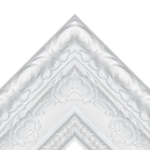 White Ornate Decorative TV Frame
