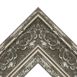 Antique Silver Ornate TV Frame