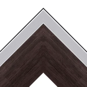 Espresso & Silver Modern TV Frame